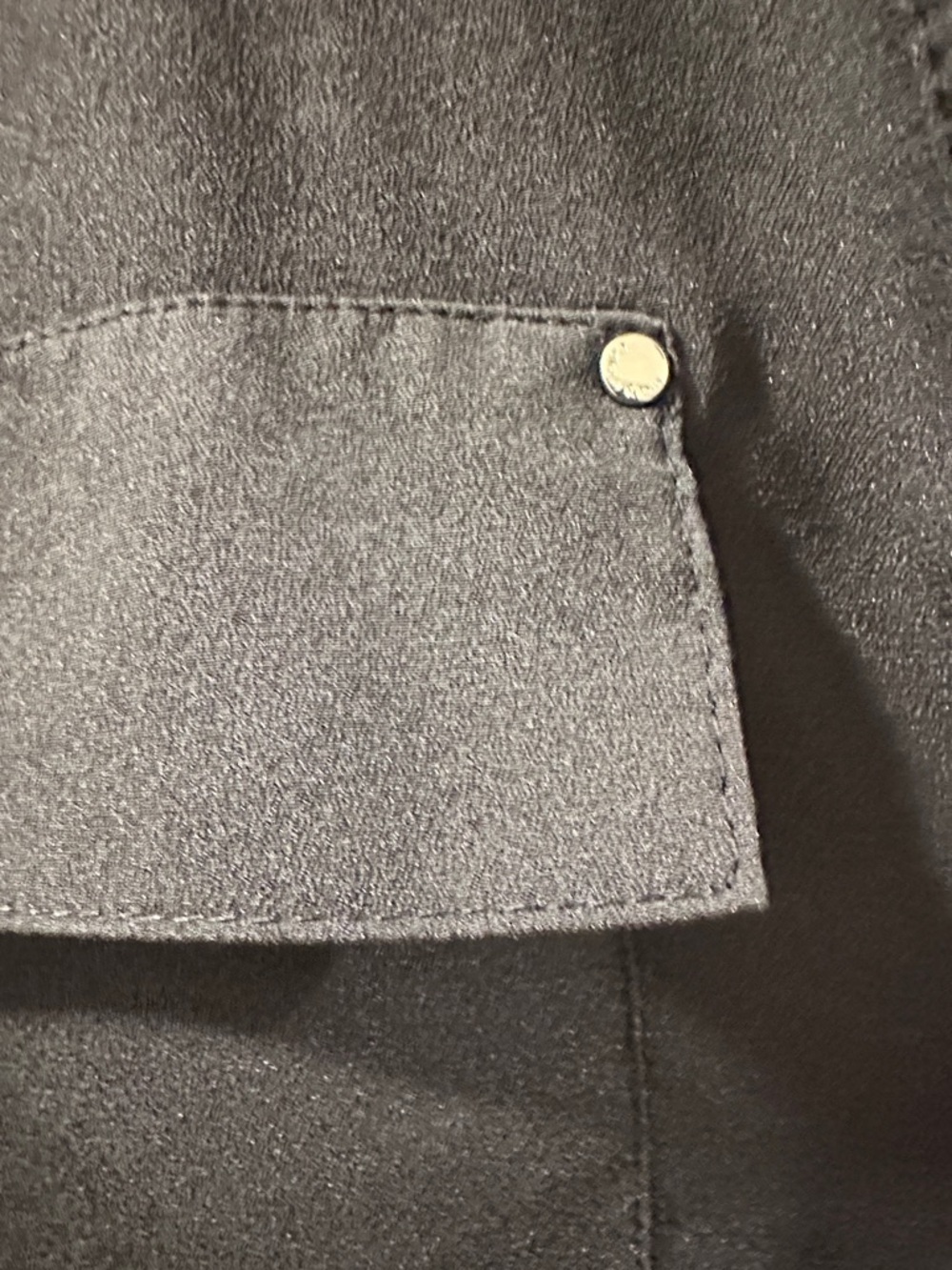 CALVIN KLEIN Quiet Classic Luxury Dark Gray Button-Front Utility Blouse Sz 1X - Picture 7 of 17